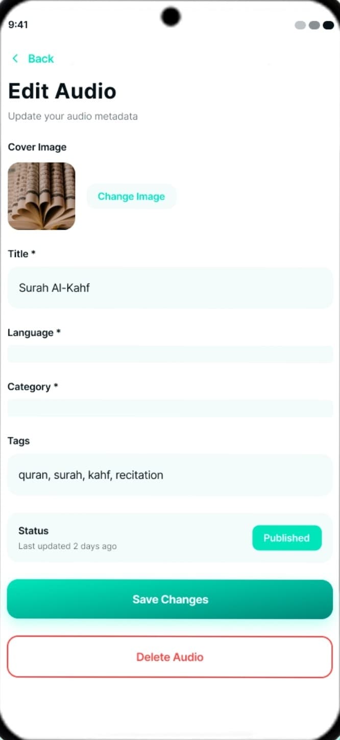 Backends and creator tools, as shipped in Qalbify.